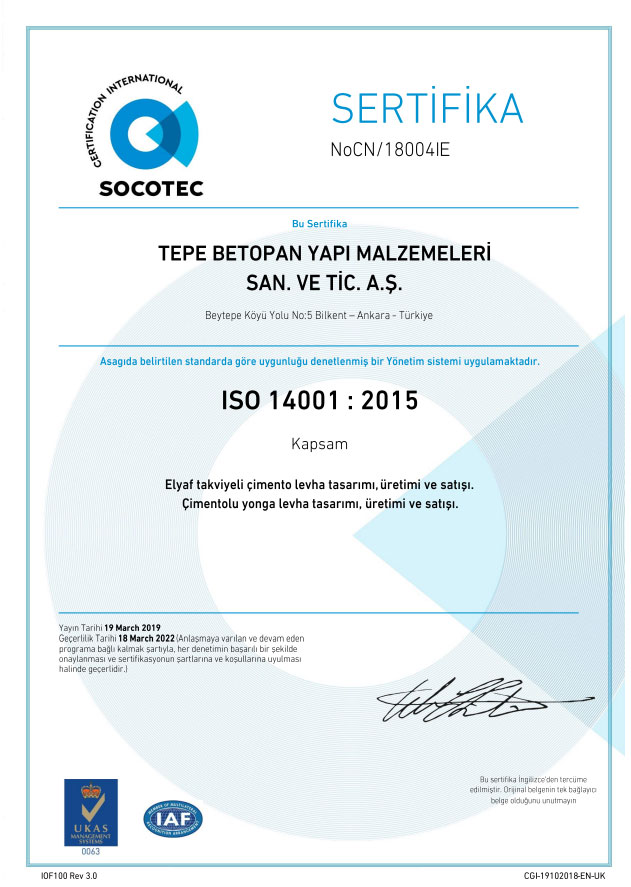 ISO 14001 Çevre Yönetim Sistemi