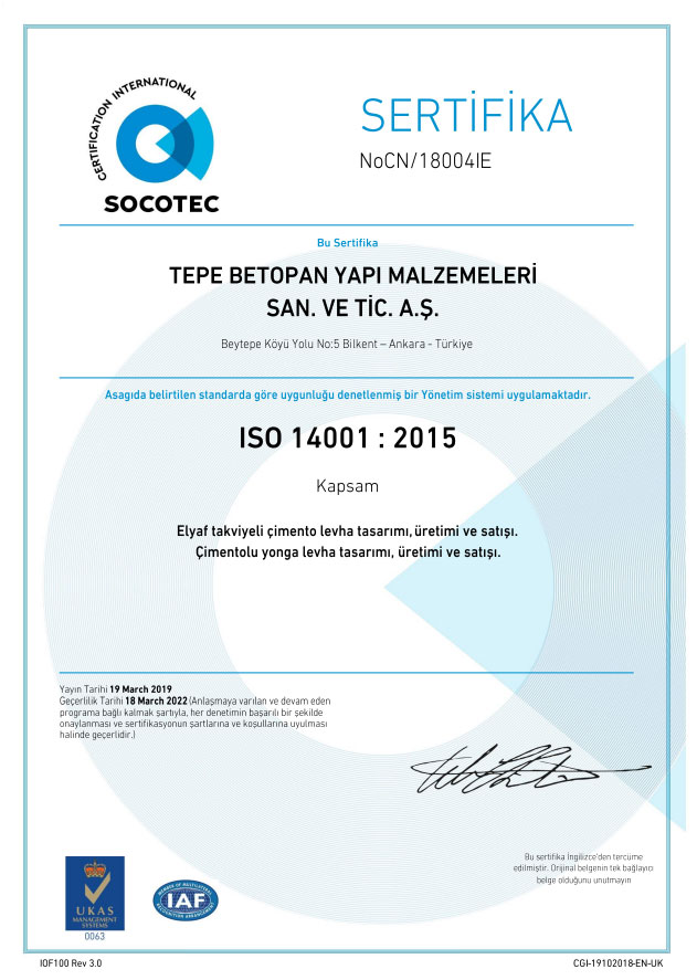 ISO 14001 Çevre Yönetim Sistemi